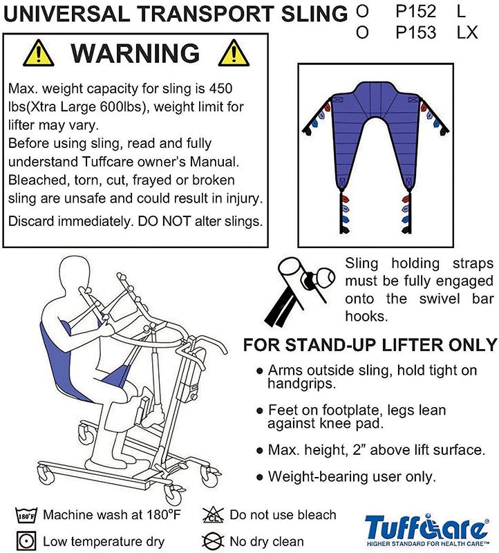 Transport Sling for Stand-Up lift